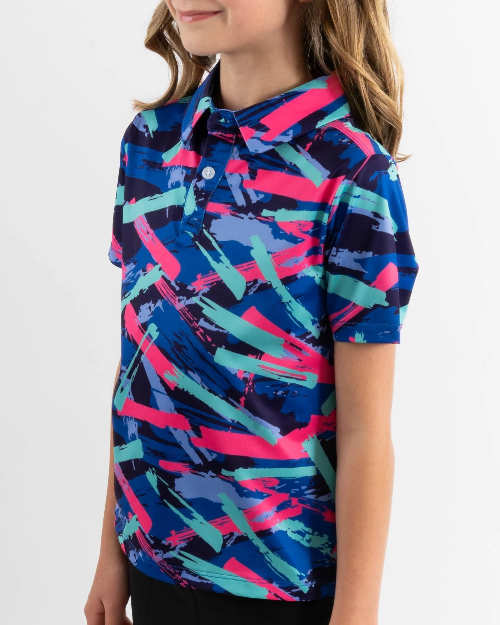 8-Track Youth Golf Polo - Image 4