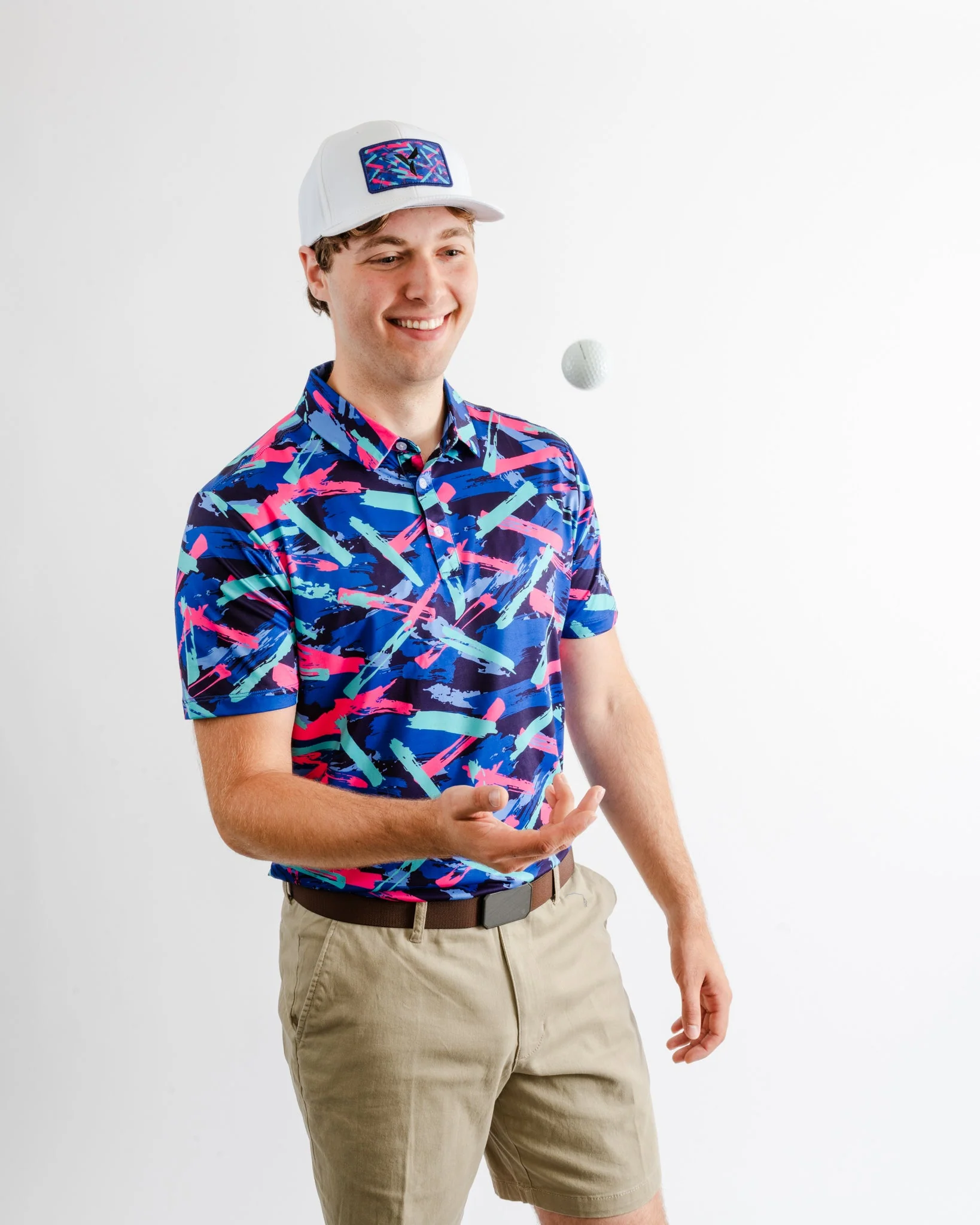 White 8-Track Golf Hat - Image 4
